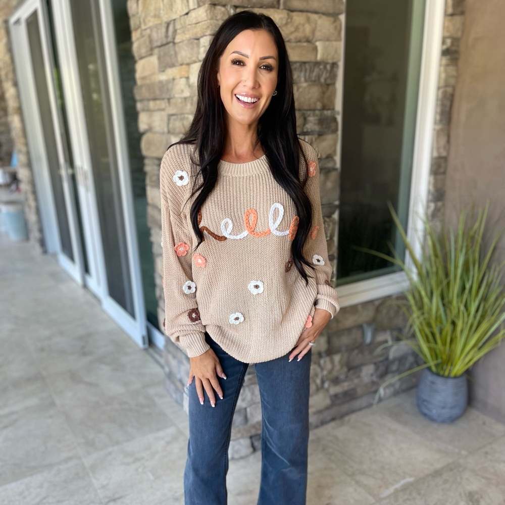 Hello Knit Sweater